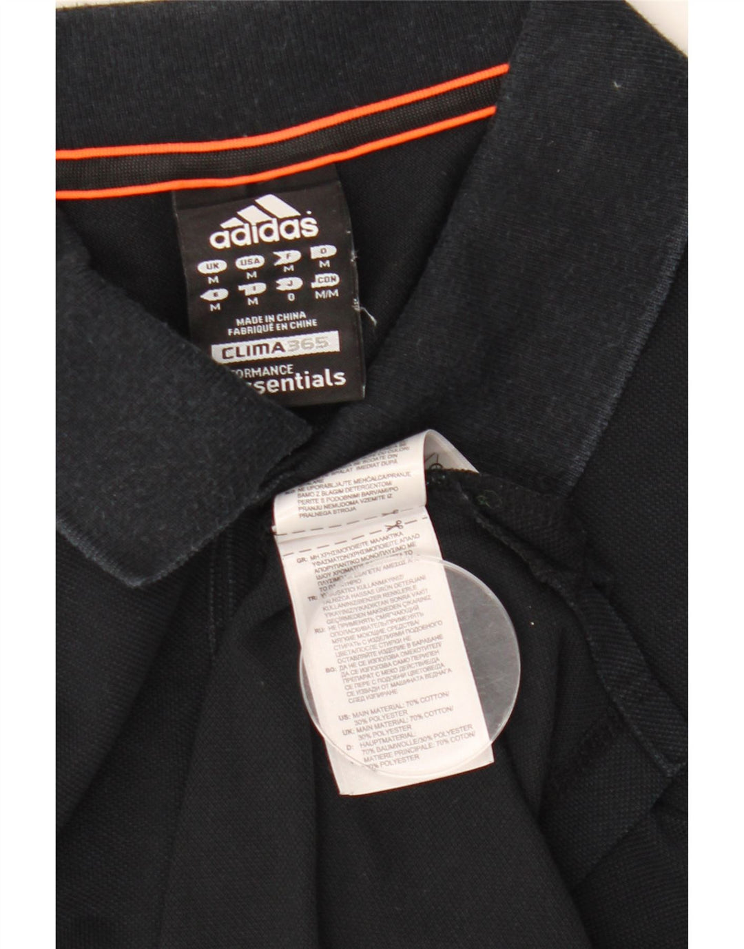 Ανδρικό πουκάμισο Adidas Clima 365 Polo, Βαμβακερό μεσαίο ναυτικό