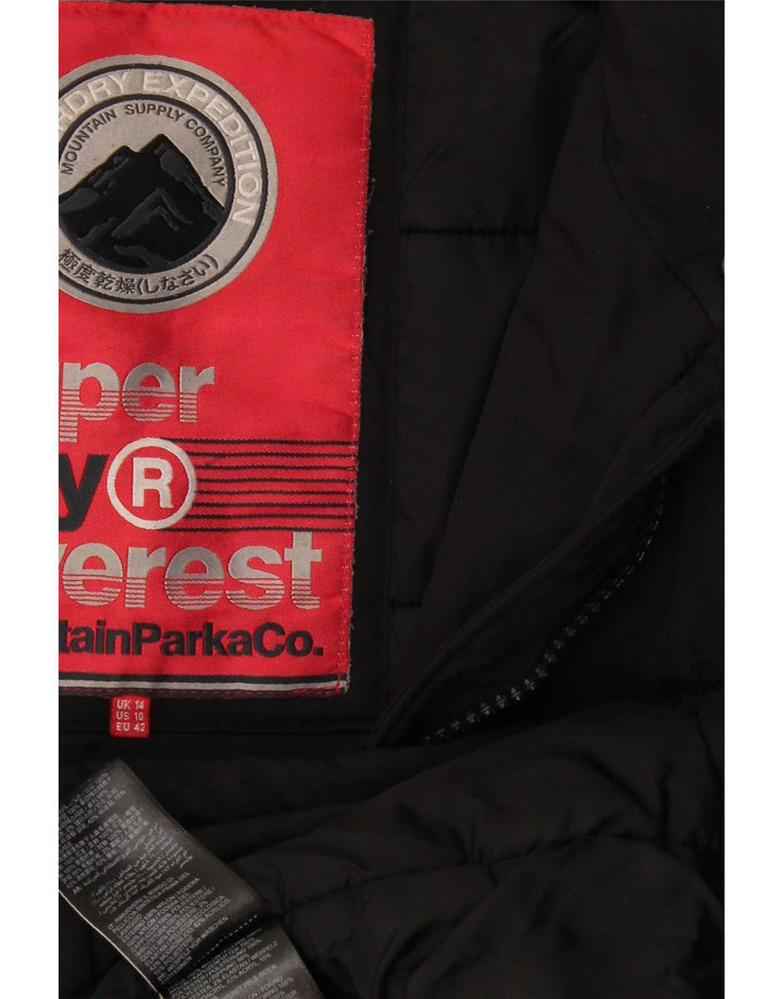 Superdry Γυναικείο Μπουφάν Parka UK 14 Large Black Polyester