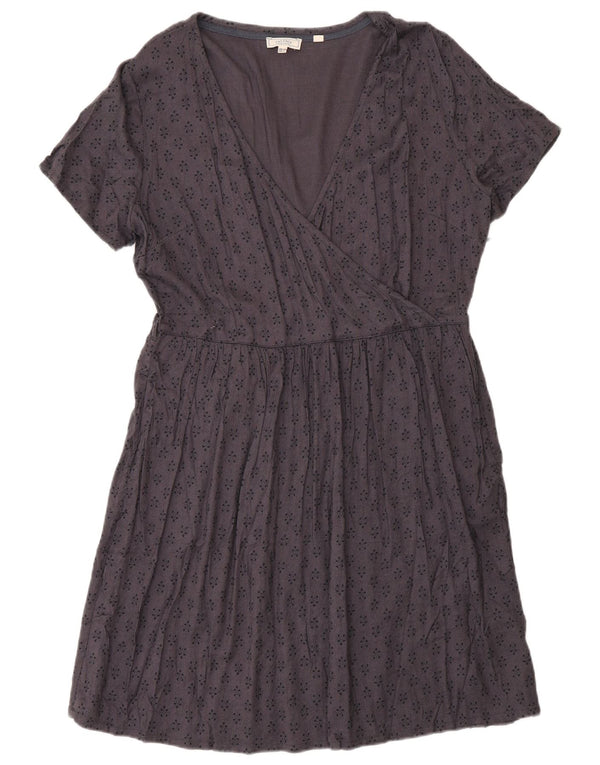 Fat Face Γυναικείο φόρεμα A-Line UK 12 Medium Purple Geometric Viscose