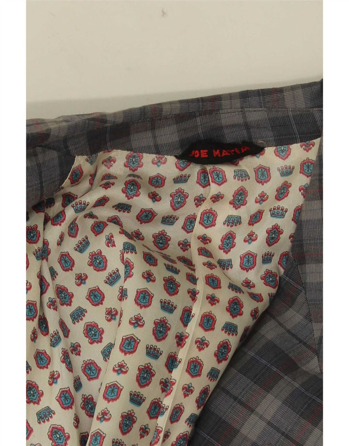 Vintage Ανδρικό σακάκι με 2 κουμπιά UK 40 Large Grey Check Cotton