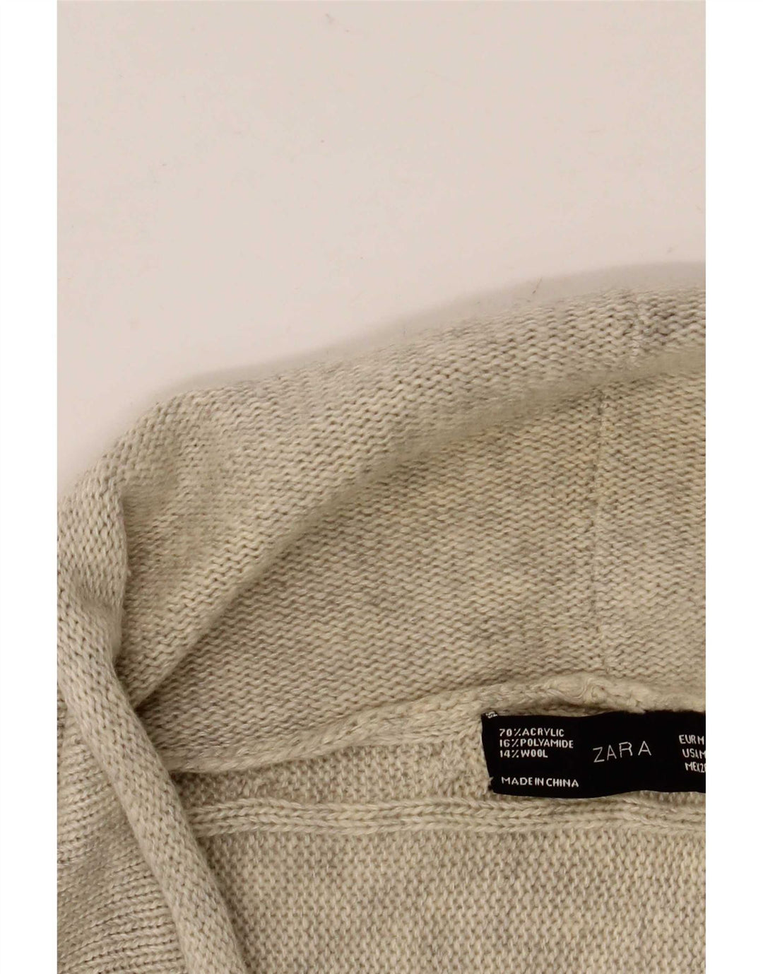 Zara Γυναικείο Bolero Jumper UK 12 Medium Grey Flecked