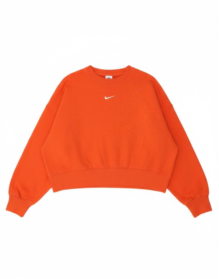 Γυναικείο φούτερ Nike Crop Oversized Jumper UK 14 Μεσαίο κόκκινο βαμβακερό