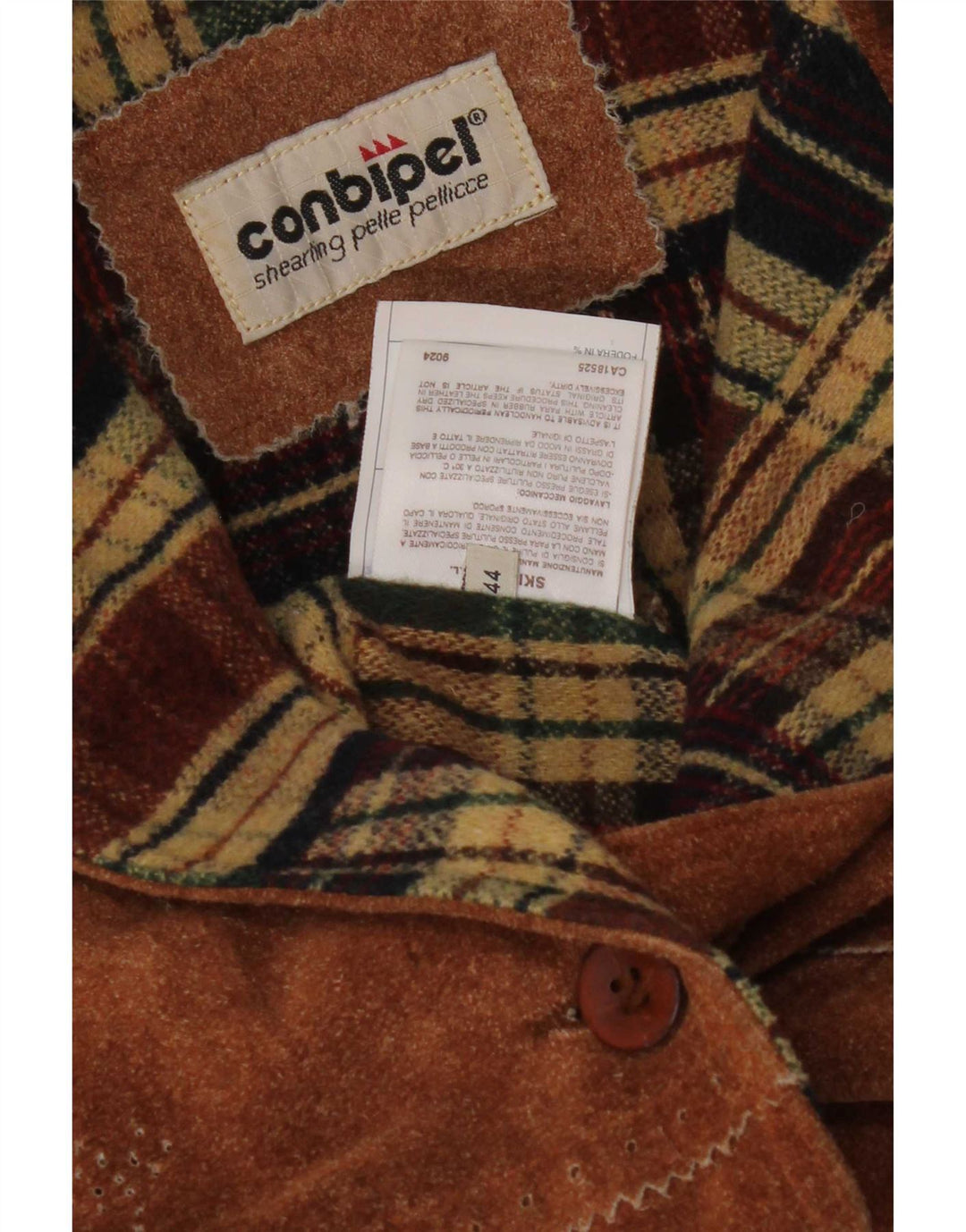 Γυναικείο Suede Jacket Conbipel IT 44 Δερμάτινο μεσαίο καφέ