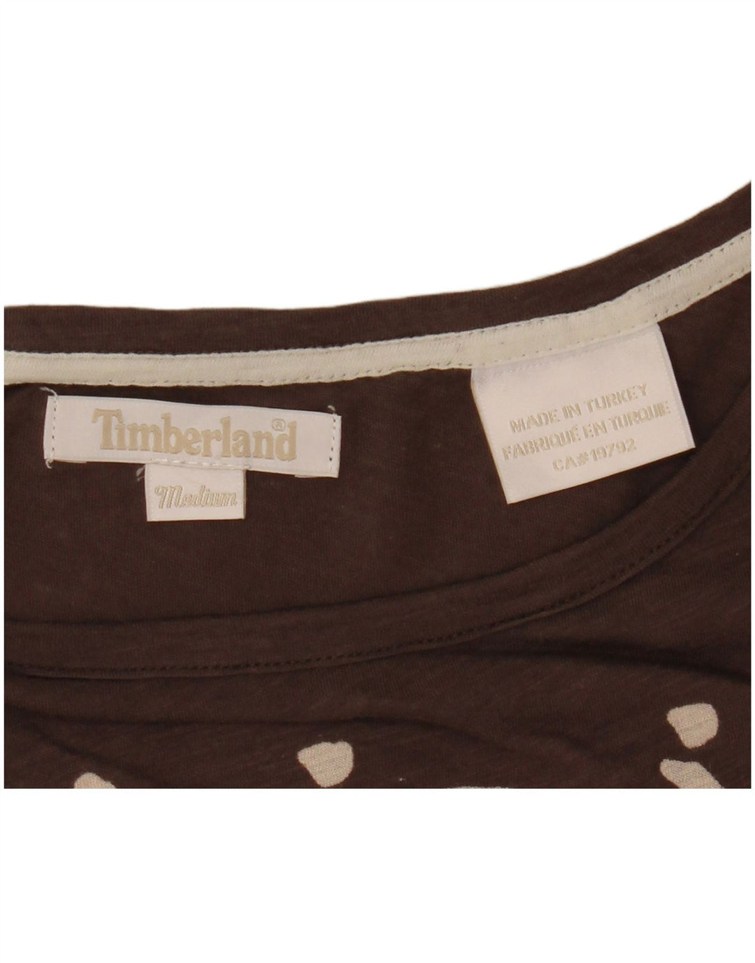 Γυναικείο γραφικό μπλουζάκι Timberland Top UK 14 Μεσαίο καφέ