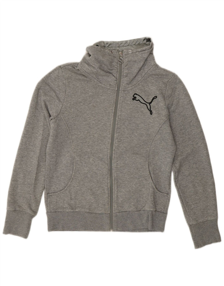 Γυναικεία φόρμα Puma Top Jacket UK 10 Small Grey Flecked Cotton