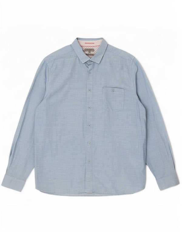 Ανδρικό πουκάμισο Ted Baker Νούμερο 7 3XL Μπλε γεωμετρικό βαμβακερό