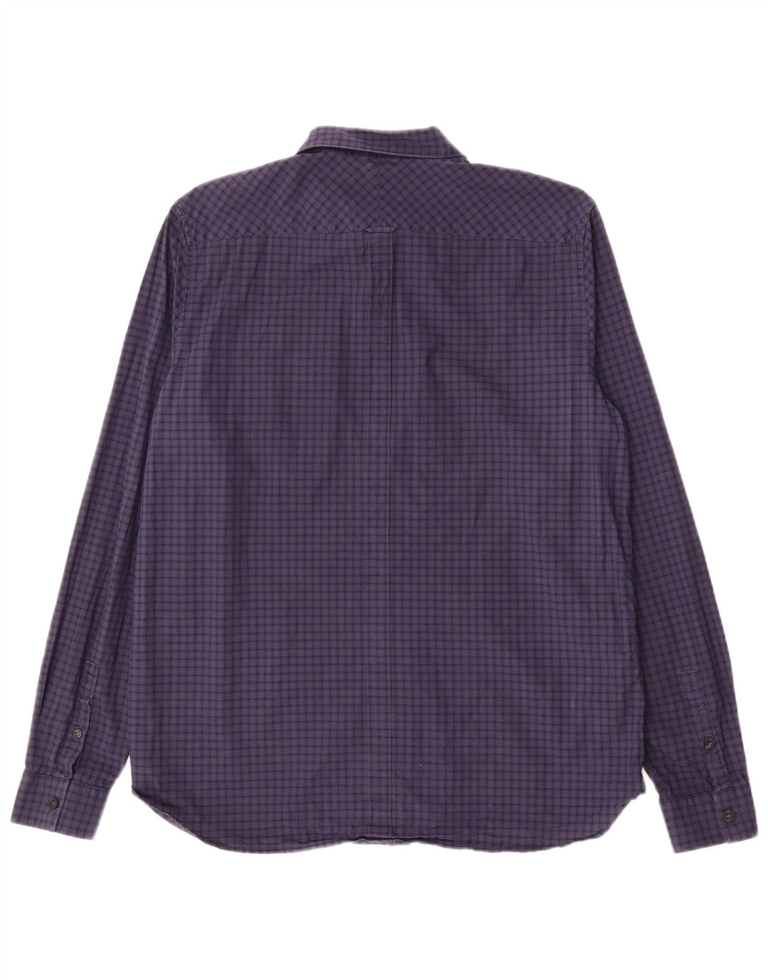 FRED PERRY Ανδρικό πουκάμισο μεγάλο Navy Blue Gingham Cotton