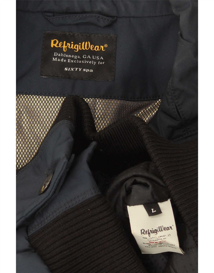 Ανδρικό μπουφάν Refrigiwear Bomber UK 40 Large Navy Blue Colorblock Πολυαμίδιο