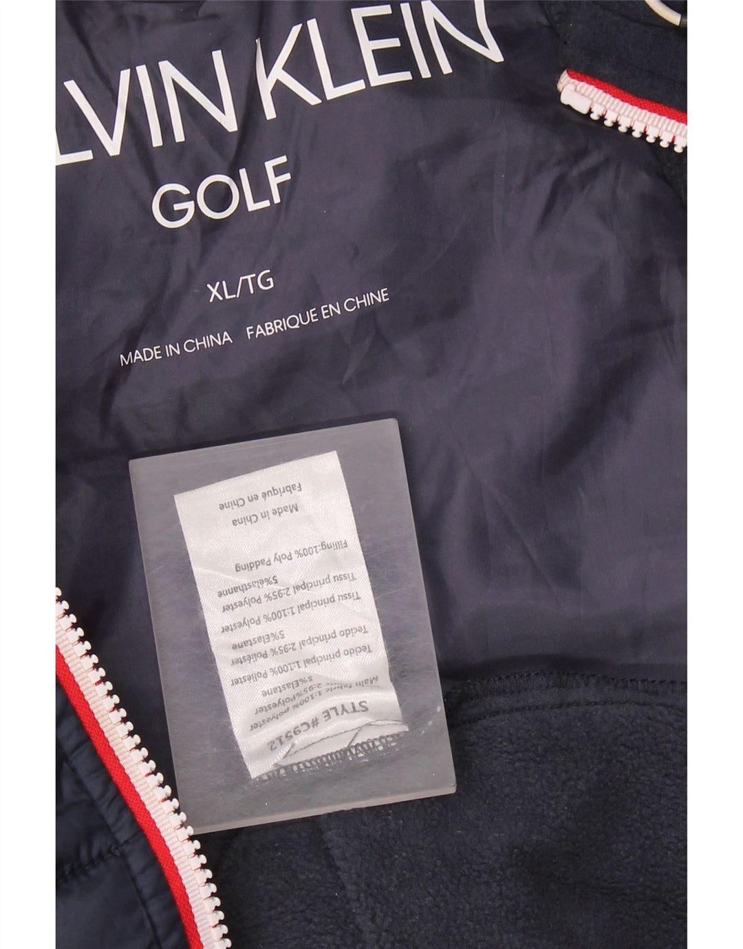 CALVIN KLEIN Ανδρικό padded Gilet UK 42 XL Navy Blue Polyester