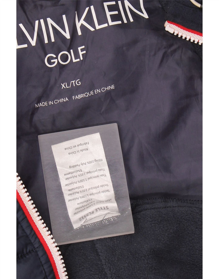 CALVIN KLEIN Ανδρικό padded Gilet UK 42 XL Navy Blue Polyester