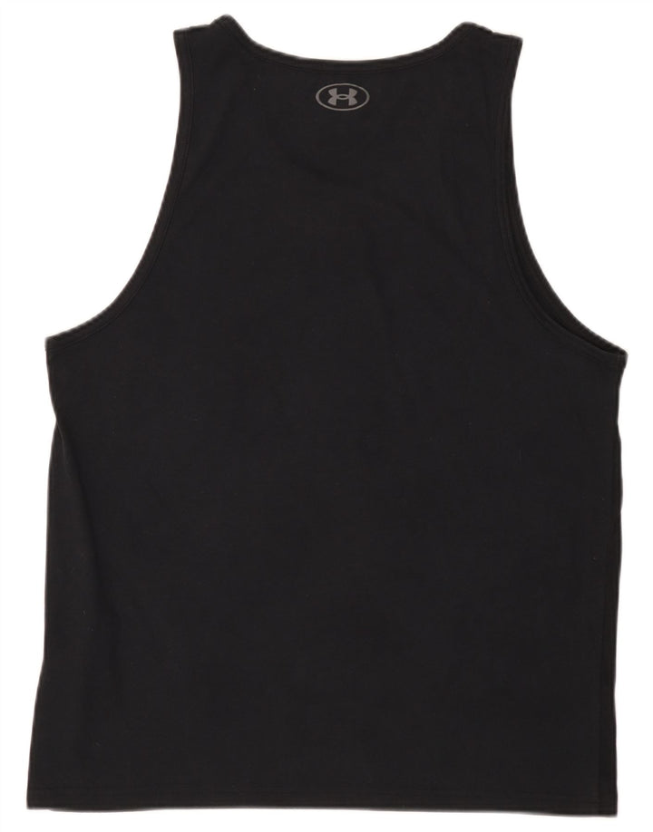 Ανδρικό γραφικό γιλέκο Under Armour Top μεγάλο μαύρο βαμβακερό