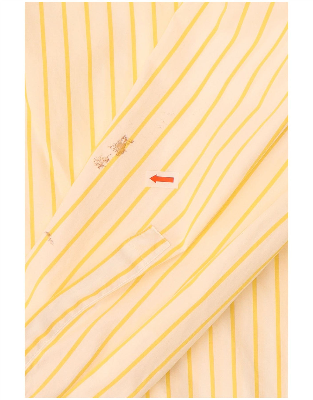 Ανδρικό πουκάμισο HUGO BOSS 40 15 3/4 μεσαίο κίτρινο βαμβακερό ριγέ