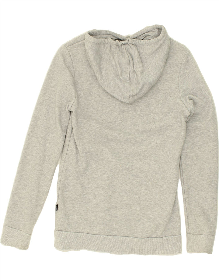PUMA Womens Graphic Hoodie Jumper UK 4 XS Grey Cotton | Vintage Puma | Thrift | Second-Hand Puma | Used Clothing | Messina Hembry 