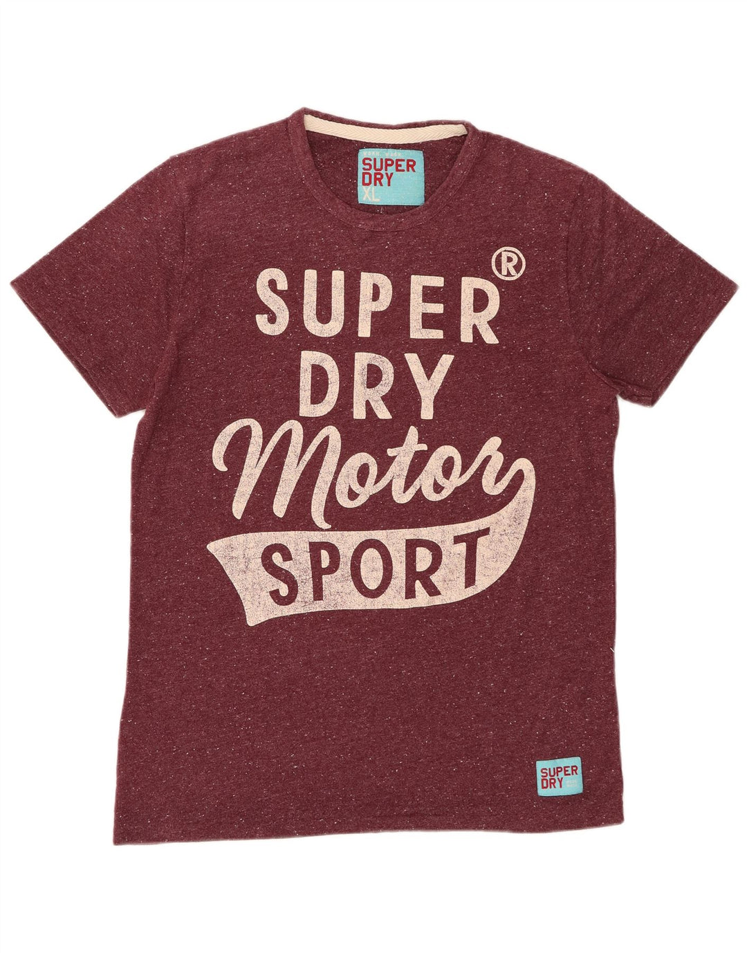 Ανδρικό γραφικό μπλουζάκι SUPERDRY Top XL Βουργουνδία από βαμβάκι