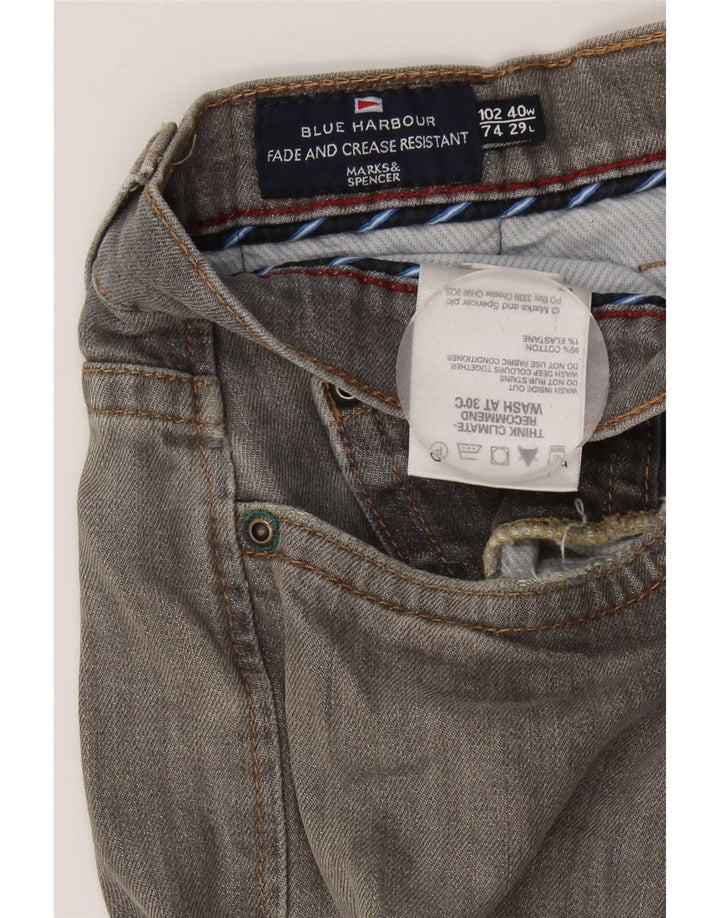 Ανδρικό τζιν Marks & Spencer Blue Harbour Straight W40 L29 Γκρι βαμβακερό