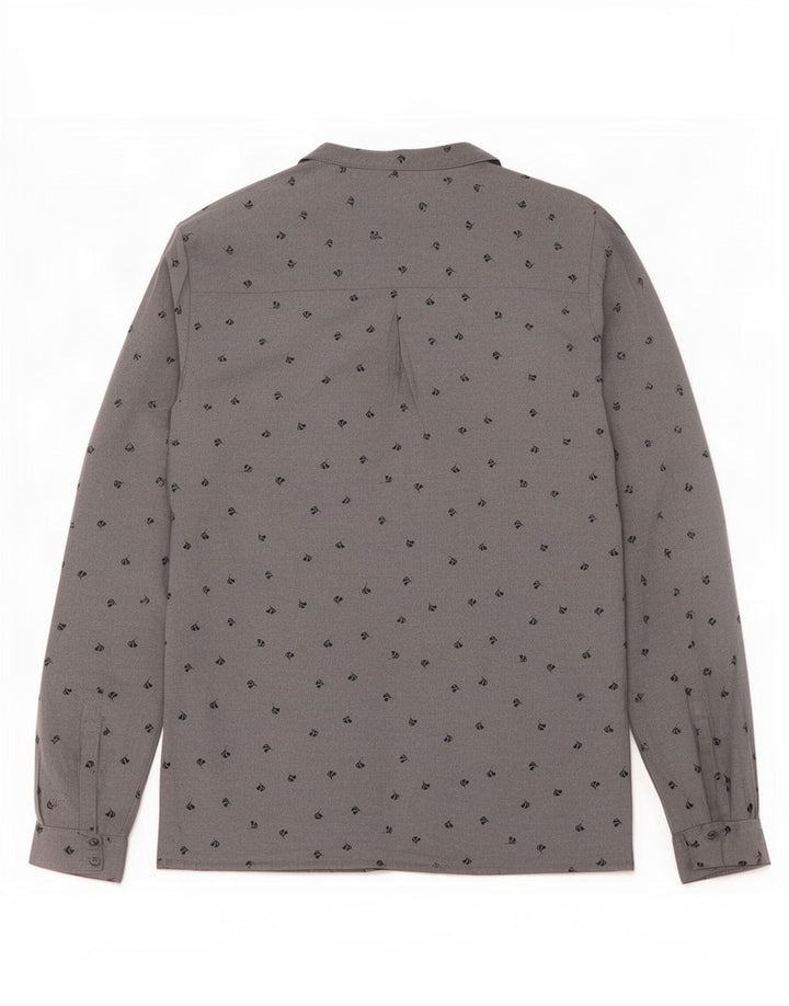 Rohan γυναικείο πουκάμισο μπλούζα UK 10 Small Grey Floral Polyester