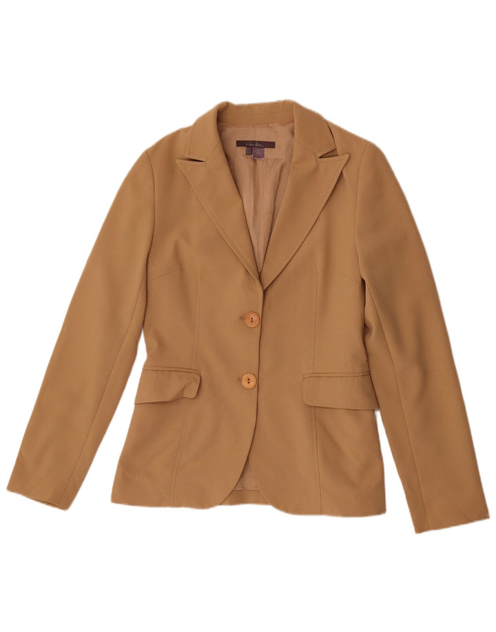 Zara Γυναικείο τζάκετ μπλέιζερ με 2 κουμπιά EU 38 Small Beige Polyester