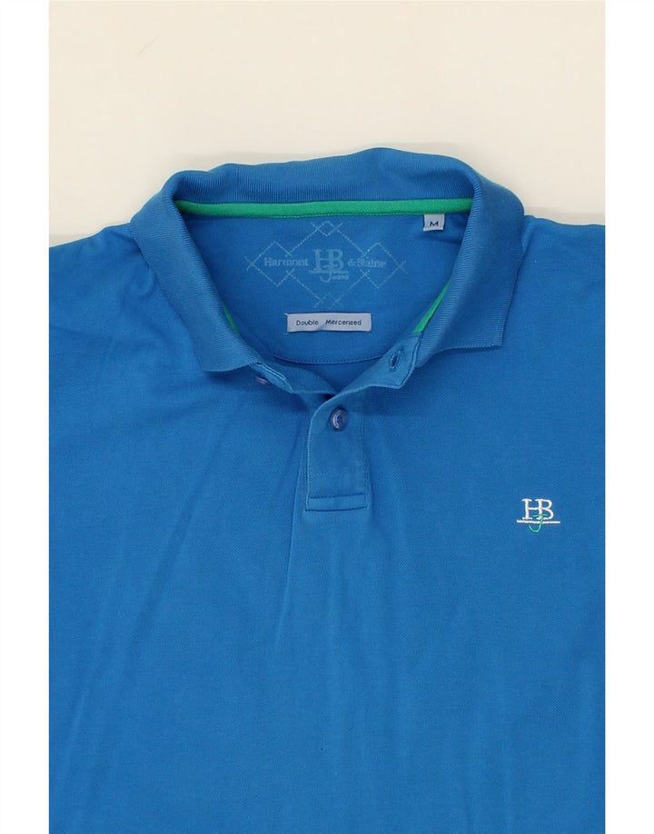 HARMONT & BLAINE Mens Polo Shirt Medium Blue Cotton Vintage Harmont & Blaine and Second-Hand Harmont & Blaine from Messina Hembry 