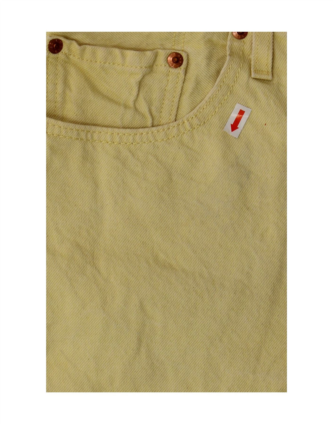 Γυναικείο 501 τζιν σορτς LEVI'S W32 μεγάλο κίτρινο βαμβακερό