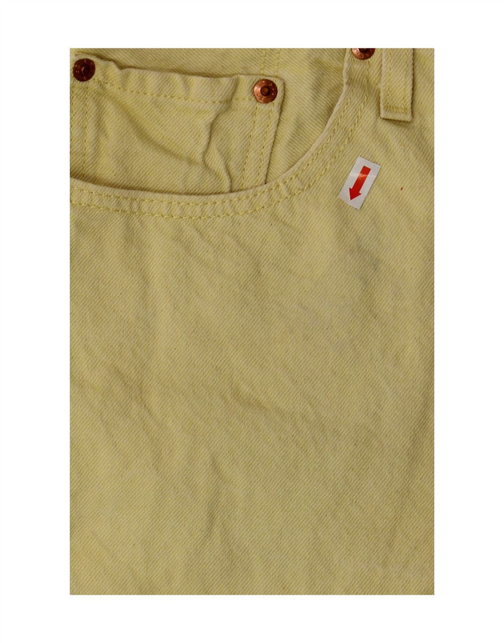 Γυναικείο 501 τζιν σορτς LEVI'S W32 μεγάλο κίτρινο βαμβακερό