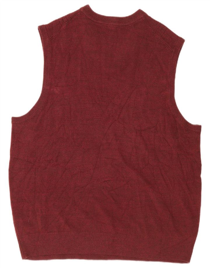 DOCKERS Ανδρικό γιλέκο Tank Top 2XL Burgundy Check Acrylic