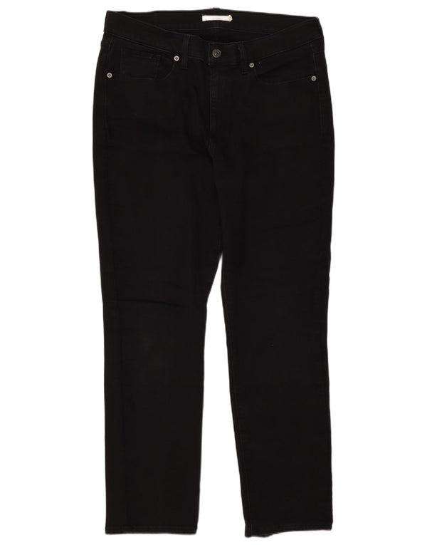 Γυναικείο τζιν κλασικό ίσιο Levi's W32 L30 μαύρο βαμβακερό