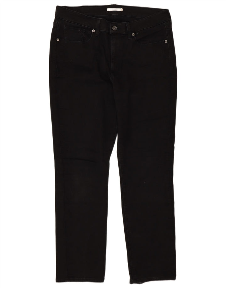 Γυναικείο τζιν κλασικό ίσιο Levi's W32 L30 μαύρο βαμβακερό