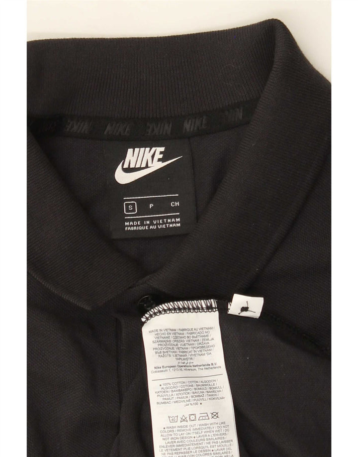 Ανδρικό μπλουζάκι πόλο Nike, μικρό μαύρο βαμβακερό