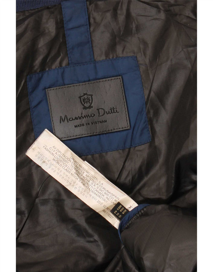 Massimo Dutti Ανδρικό μπουφάν με επένδυση UK 42 XL Navy Blue Polyester