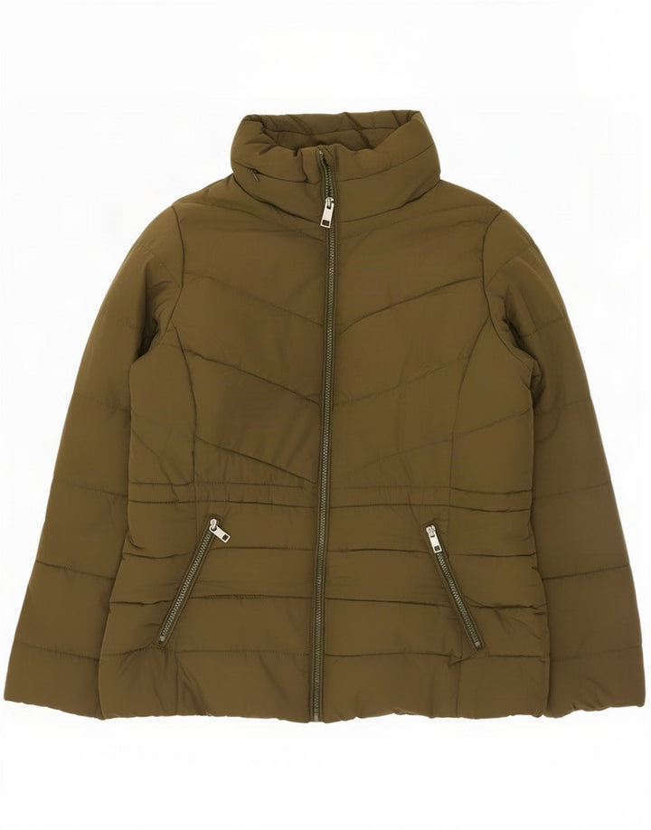 Marks & Spencer Γυναικείο μπουφάν UK 14 Large Khaki Polyester