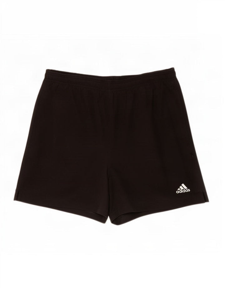 Ανδρικό αθλητικό σορτς Adidas μεγάλο μαύρο πολυεστέρα