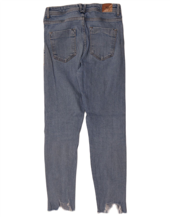 Zara Womens Distressed Skinny Jeans EU 40 Medium W30 L28 Blue