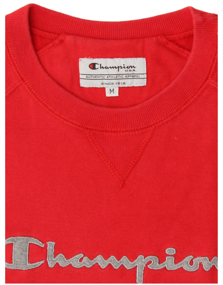 Champion Γυναικείο Γραφικό Φούτερ Jumper UK 14 Μεσαίο κόκκινο βαμβακερό