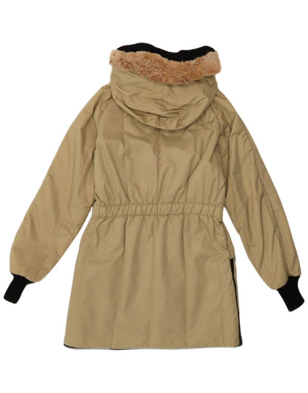 Refrigiwear Γυναικείο μπουφάν Parka με κουκούλα UK 16 Large Beige Colourblock