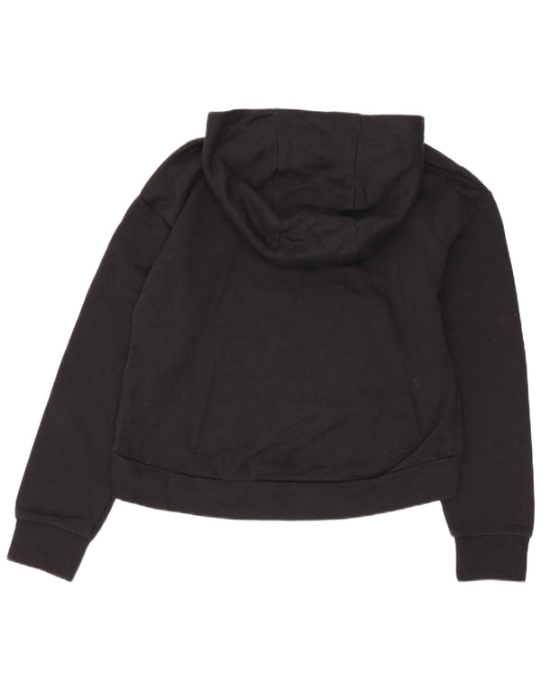 Nike Girls Graphic Hoodie Jumper 12-13 ετών Μεγάλο μαύρο βαμβακερό