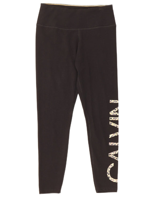 Γυναικεία γραφικά κολάν Calvin Klein UK 8 Small Black Cotton