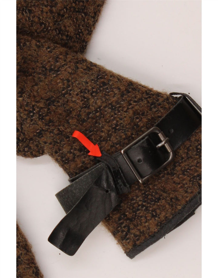 Tenax Γυναικείο παλτό με διπλό στήθος IT 40 Small Brown Flecked Cotton