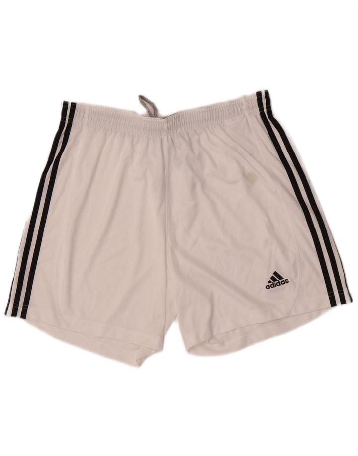 Ανδρικό σορτς Adidas Climalite Sport μεγάλο λευκό πολυεστέρα