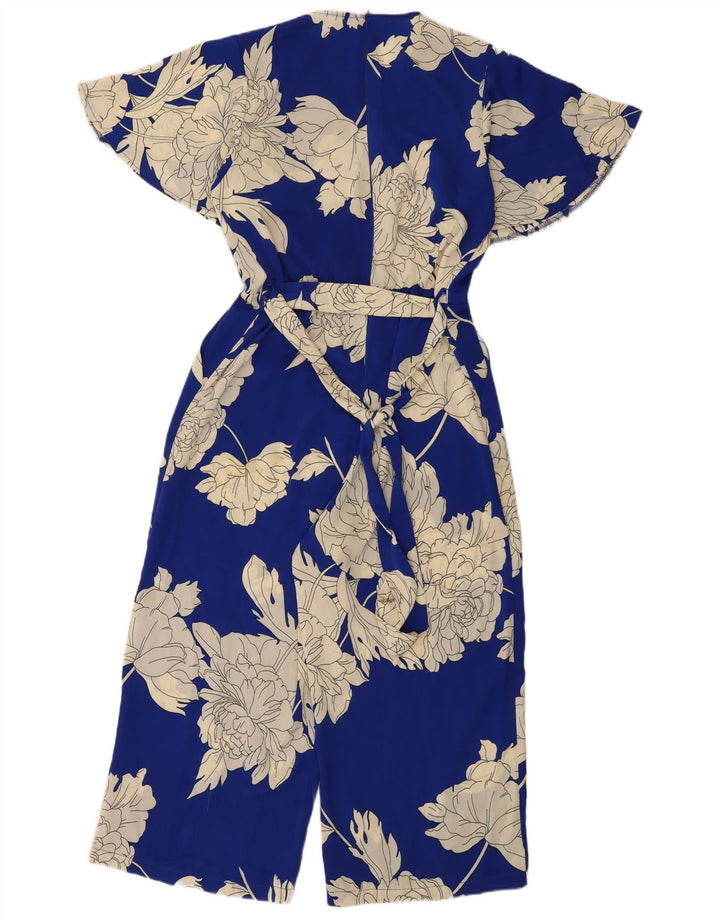Vintage γυναικεία ολόσωμη φόρμα UK 12 Medium Blue Floral