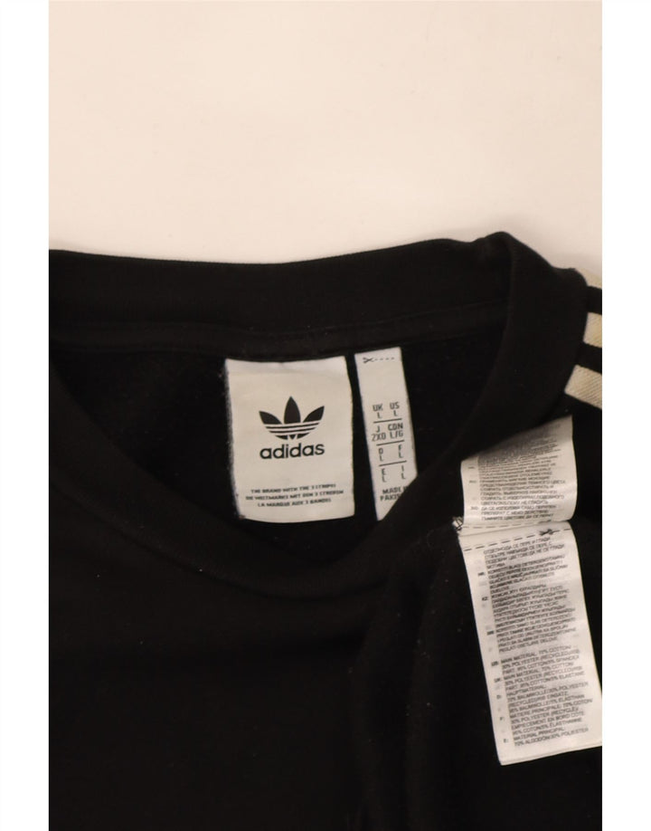 Ανδρικό φούτερ Adidas Jumper μεγάλο μαύρο βαμβακερό