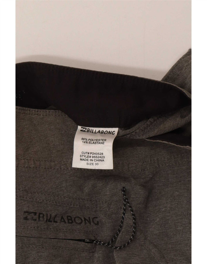 Ανδρικό σορτς κολύμβησης Billabong με μεσαίο γκρι ριγέ πολυεστέρα