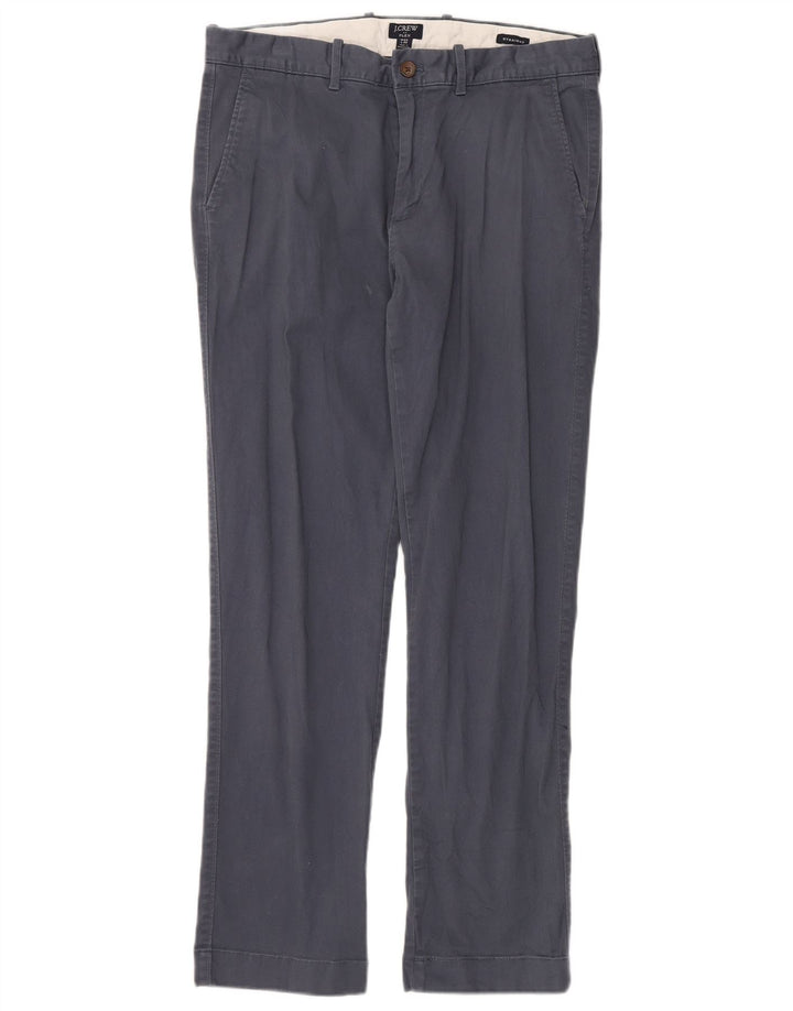 J. CREW Ανδρικό παντελόνι Chino Flex ίσιο W33 L32 Navy Blue Cotton