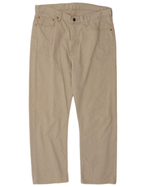 Levi's Mens 505 Straight Casual Παντελόνι W36 L28 Μπεζ βαμβακερό