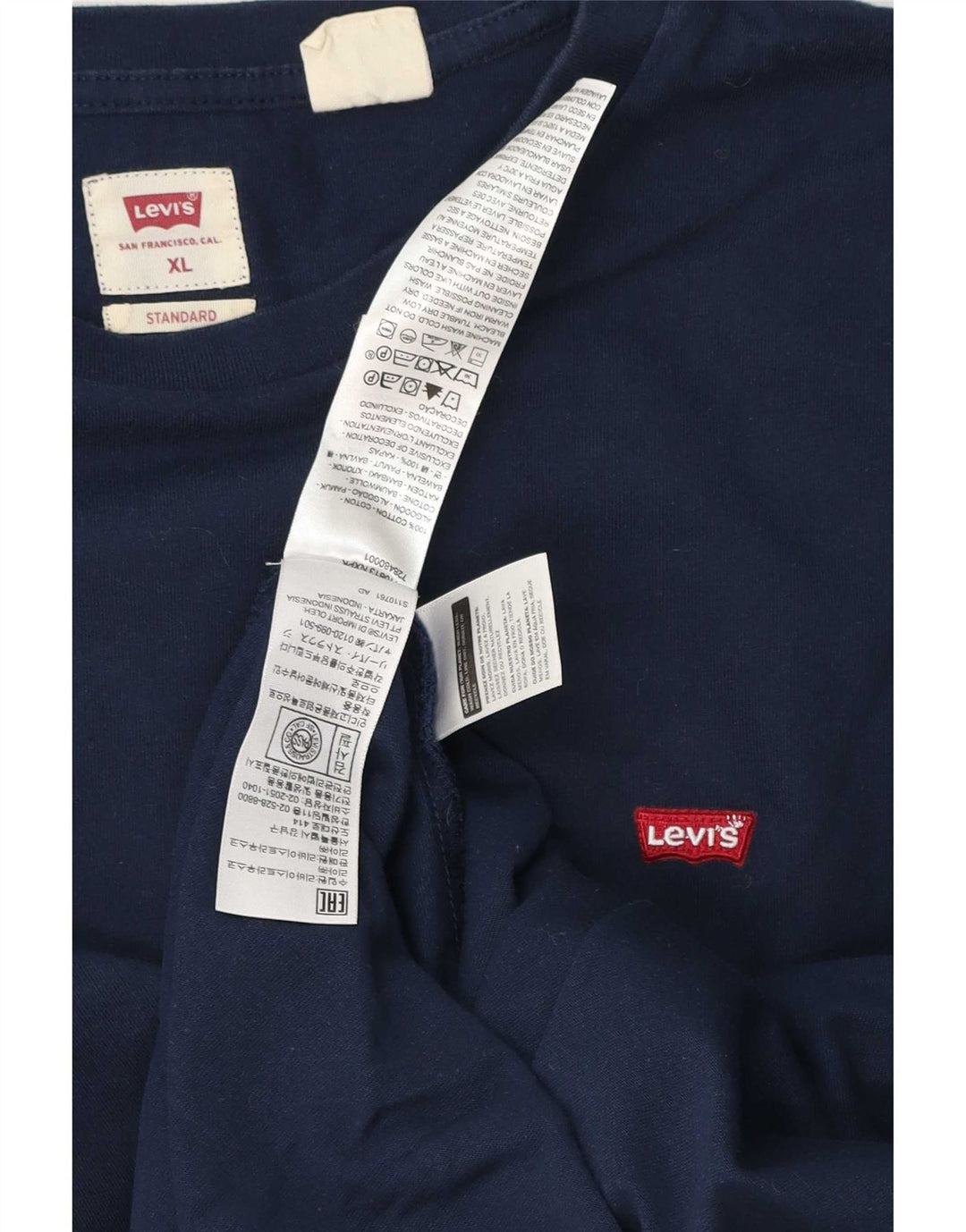 Ανδρικό μπλουζάκι Levi's Standard μακρυμάνικο XL Navy Blue Cotton