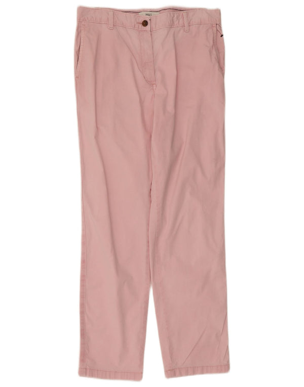 Marks & Spencer Γυναικεία παντελόνια Chino UK 10 Small W30 L29 Pink