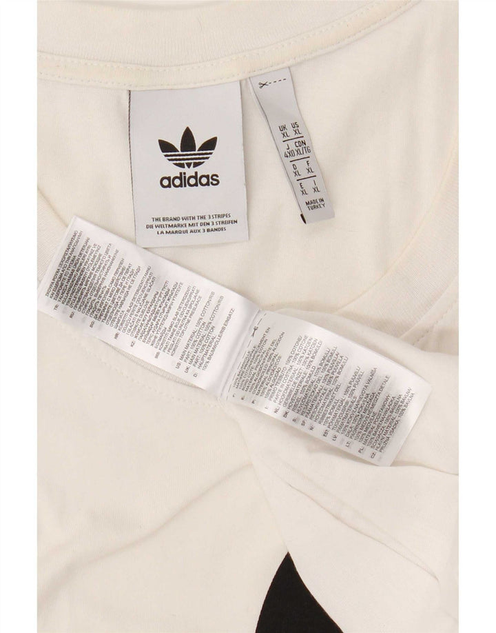 Ανδρικό γραφικό γιλέκο Adidas XL Λευκό βαμβακερό