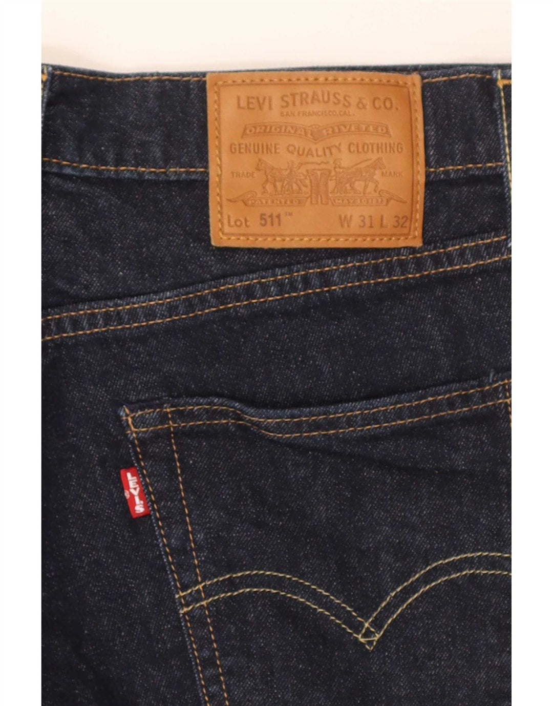 Levi's Mens 511 Slim Jeans W31 L32 Navy Blue Cotton