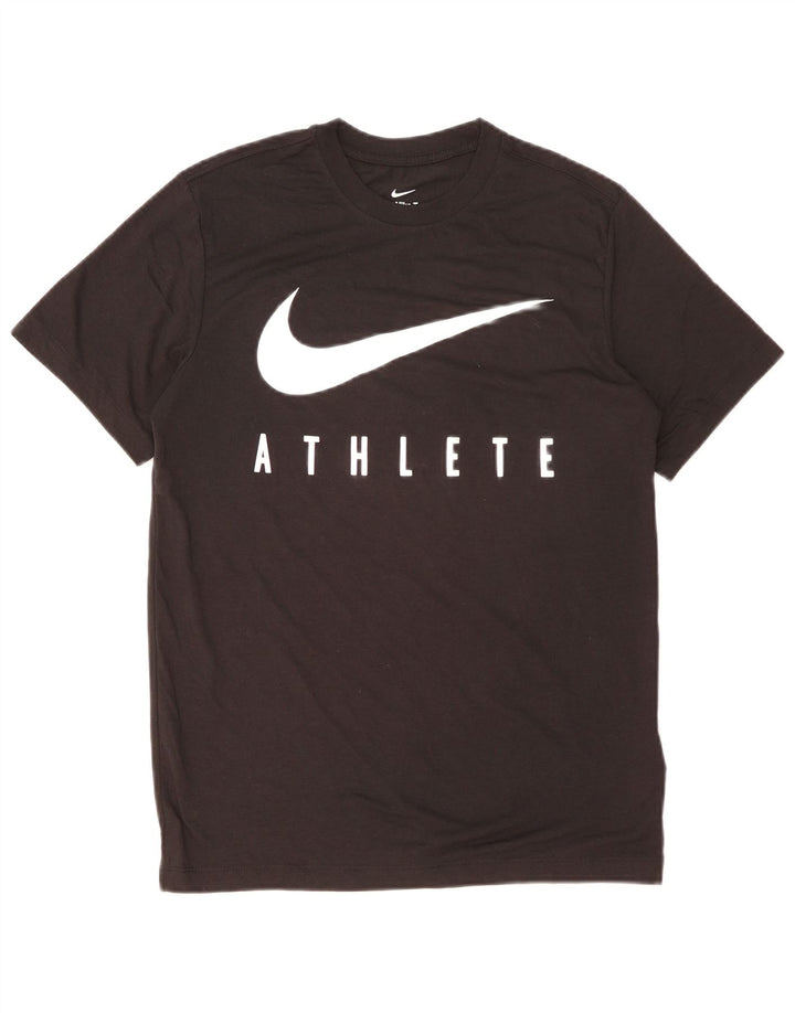 Ανδρικό γραφικό μπλουζάκι NIKE Dri Fit Τοπ μικρού μαύρου πολυεστέρα