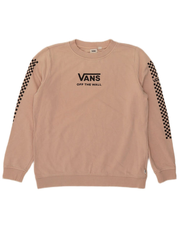 Vans Γυναικεία γραφικά υπερμεγέθη φούτερ Jumper UK 10 Small Pink