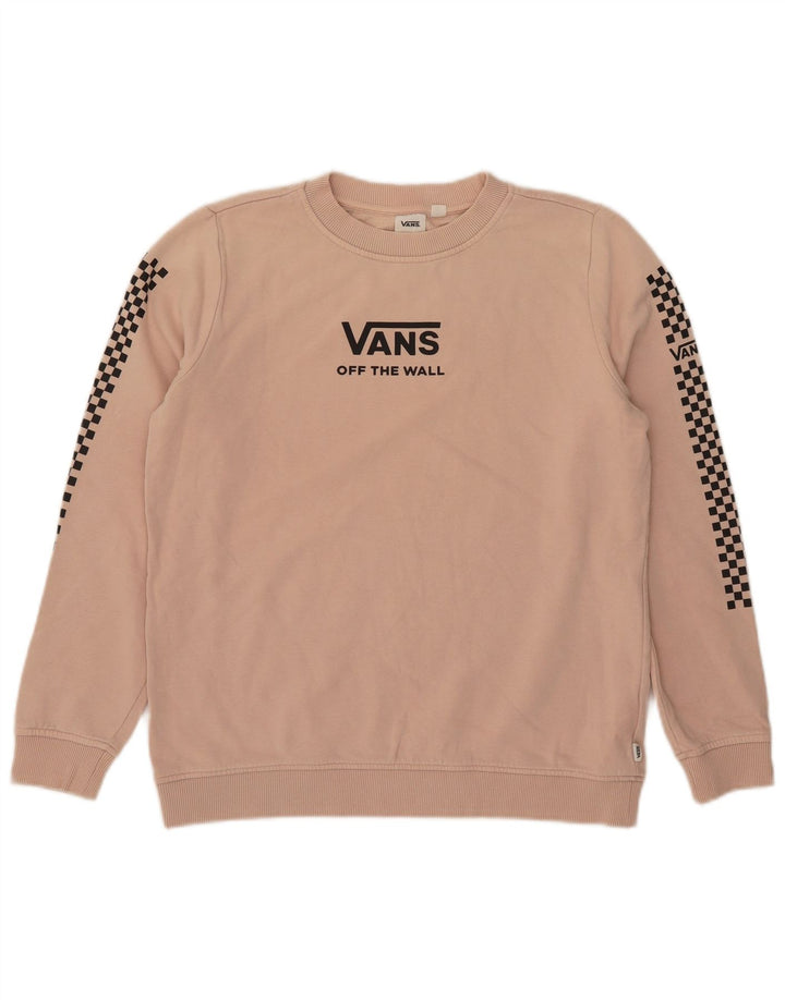 Vans Γυναικεία γραφικά υπερμεγέθη φούτερ Jumper UK 10 Small Pink